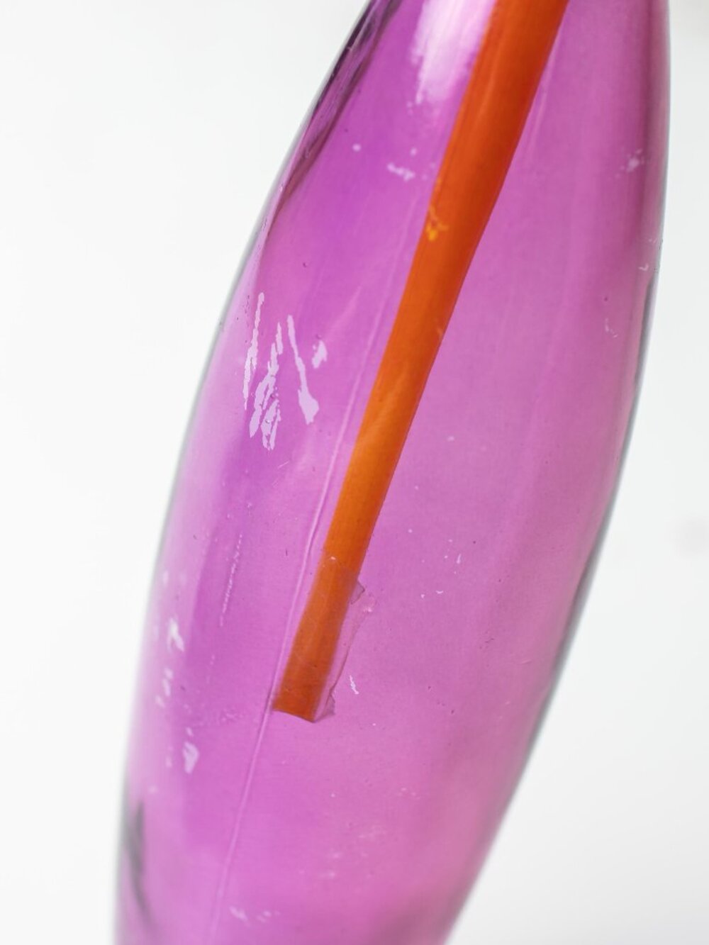 Vidrios San Miguel Handmade Recycled Glass Vase Spain Purple Flower Vintage - Picture 4 of 7